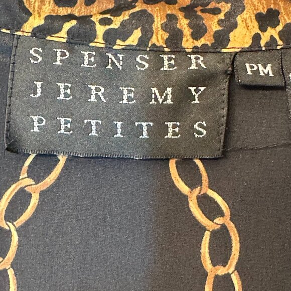Spenser Jeremy Petites Animal Print Blouse - Picture 4 of 14
